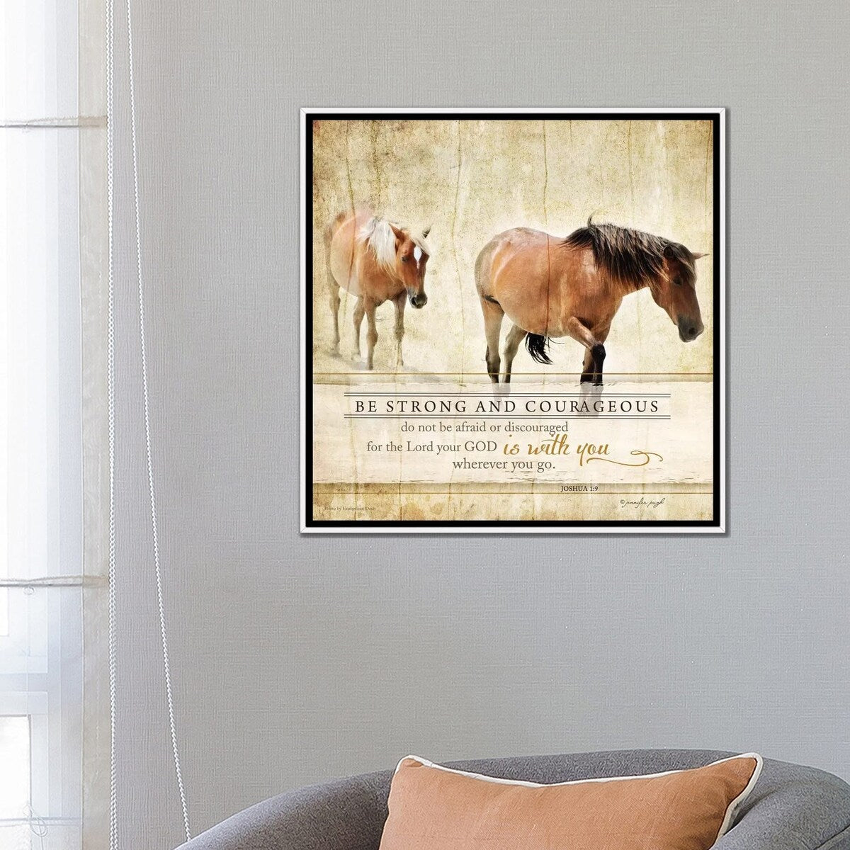 iCanvas "Be Strong" by Jennifer Pugh Framed