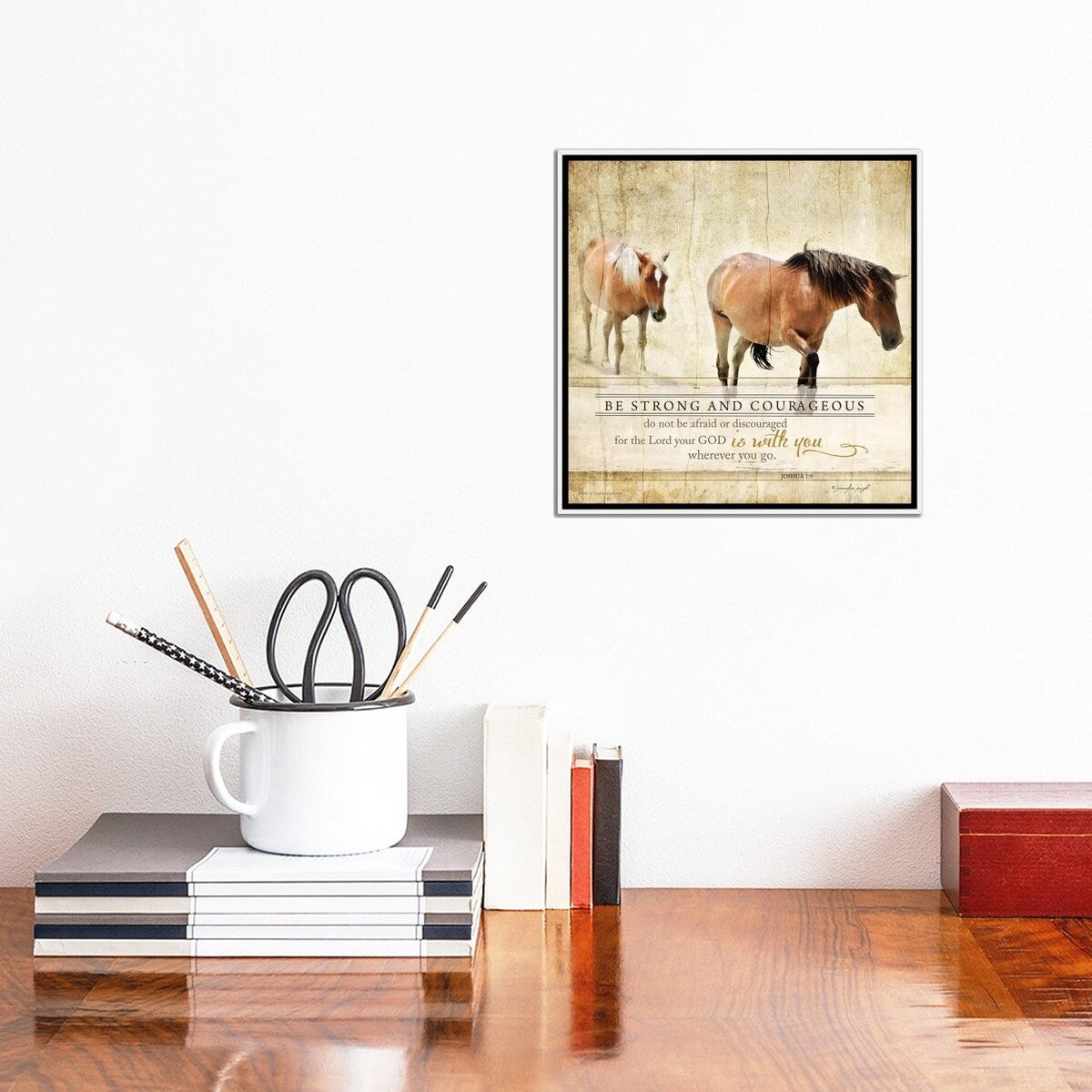 iCanvas "Be Strong" by Jennifer Pugh Framed