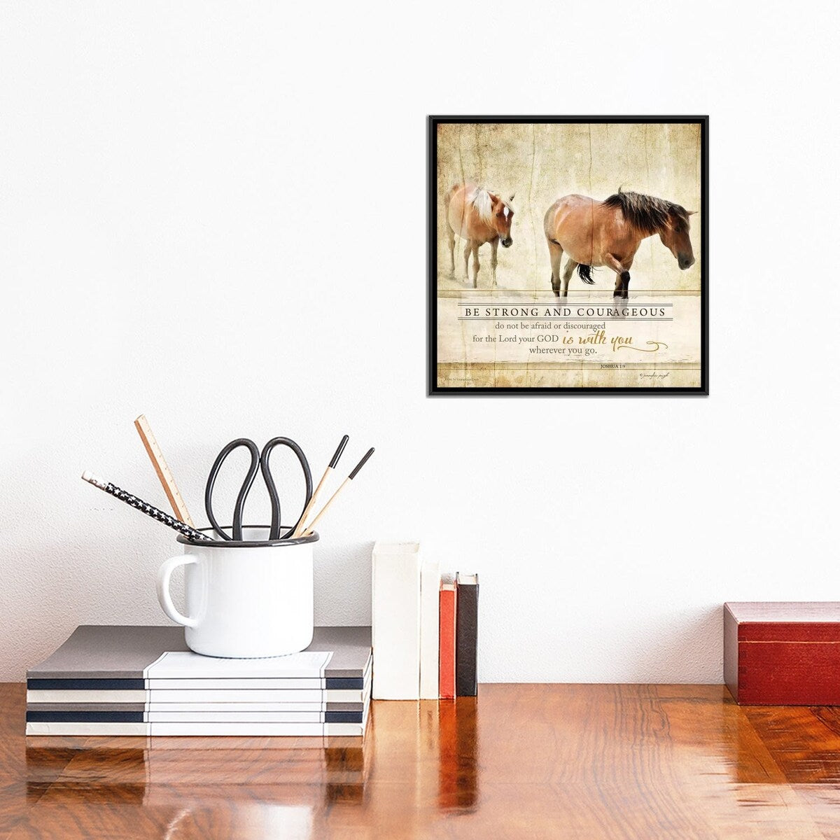 iCanvas "Be Strong" by Jennifer Pugh Framed