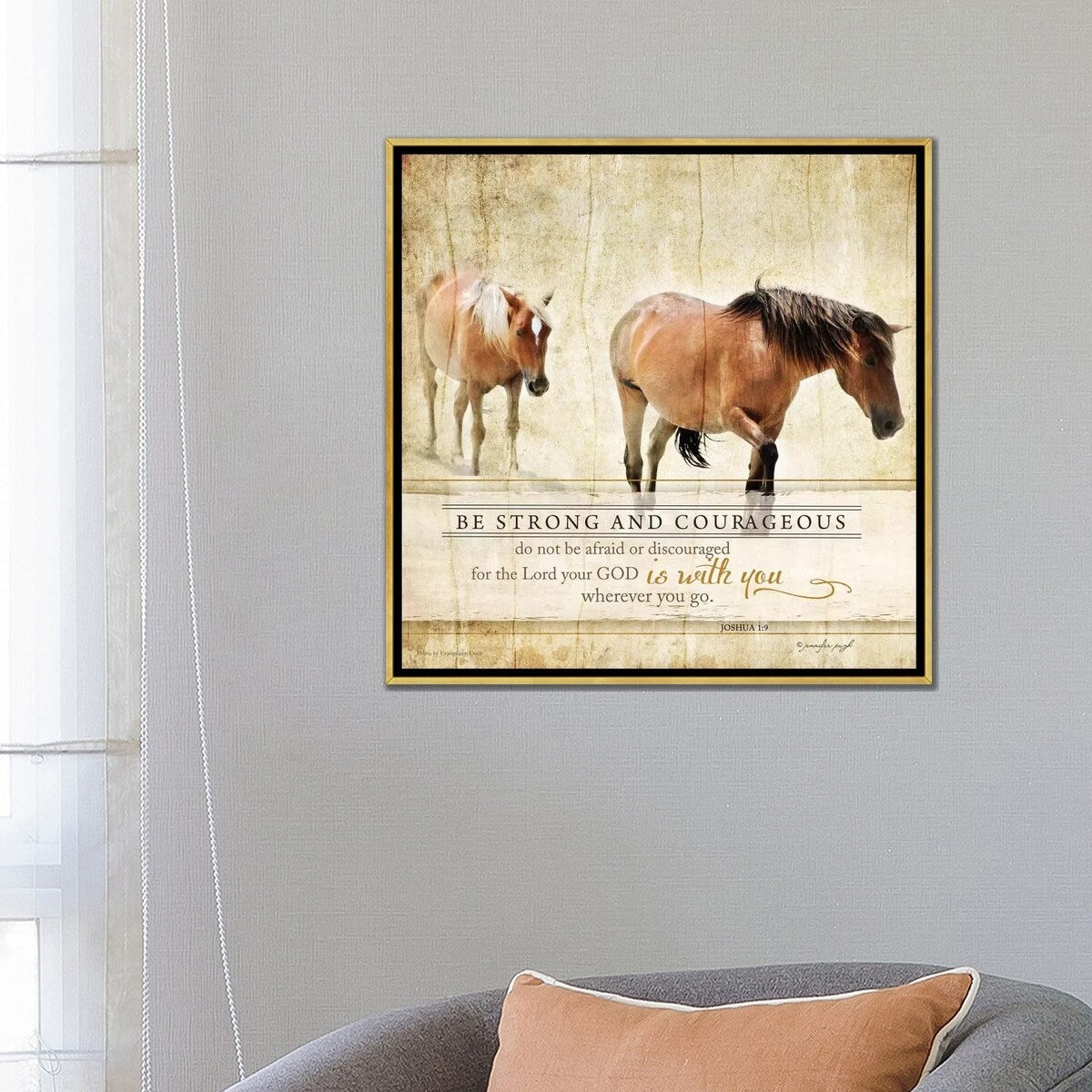 iCanvas "Be Strong" by Jennifer Pugh Framed