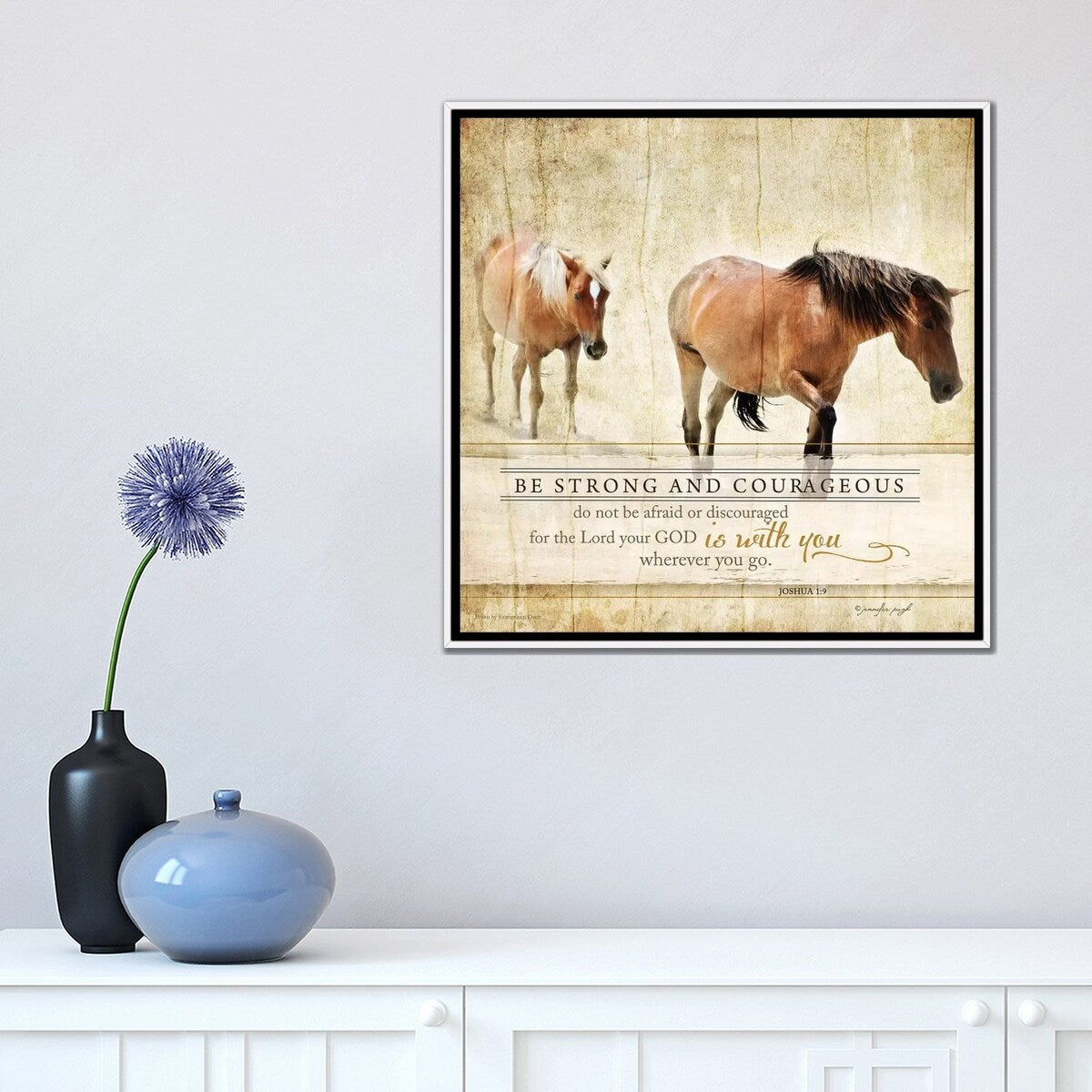 iCanvas "Be Strong" by Jennifer Pugh Framed