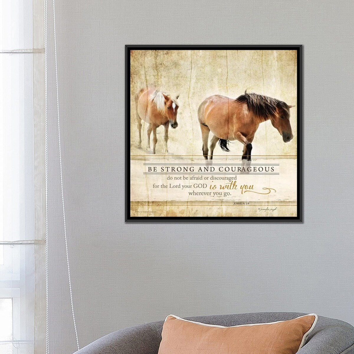 iCanvas "Be Strong" by Jennifer Pugh Framed
