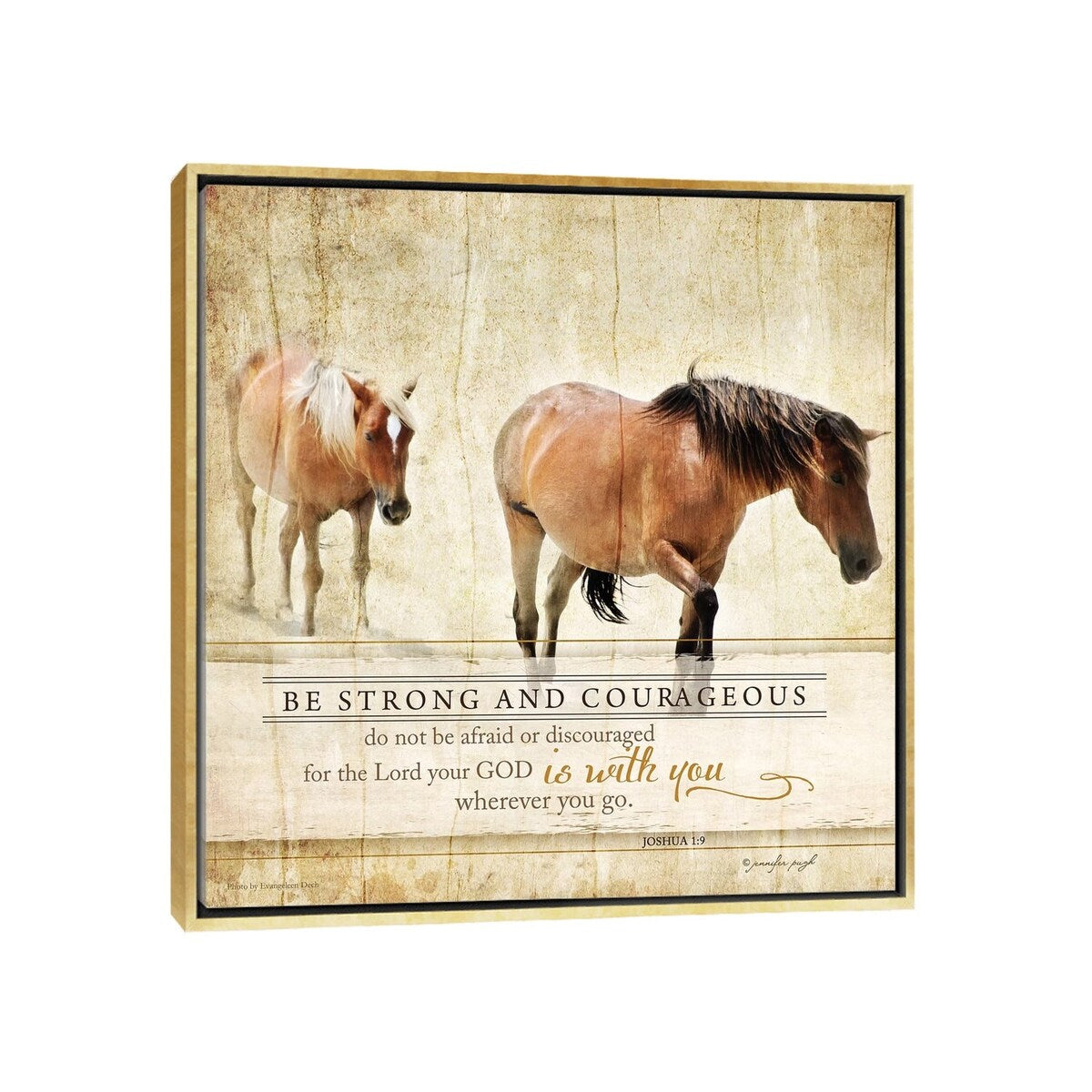 iCanvas "Be Strong" by Jennifer Pugh Framed