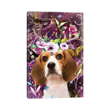 iCanvas "Beagle With Antlers" by Nobility Dogs Canvas Print