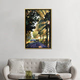 iCanvas "Bear Family Crossing The Road" by Daniel Wall Framed