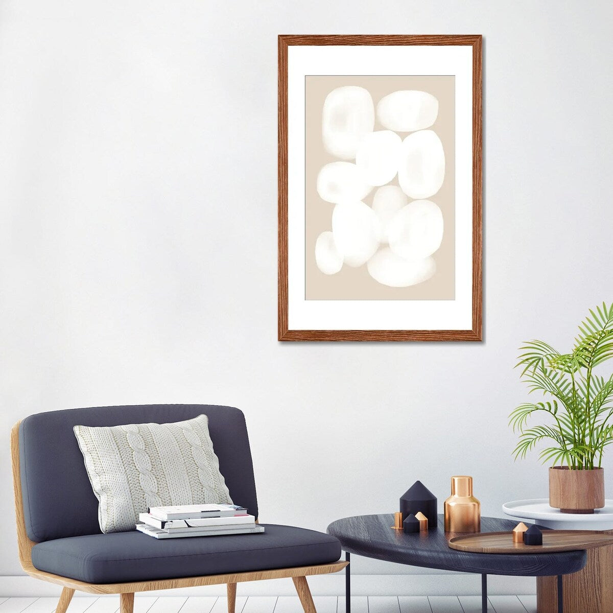 iCanvas "Beige White Circle" by Nikki