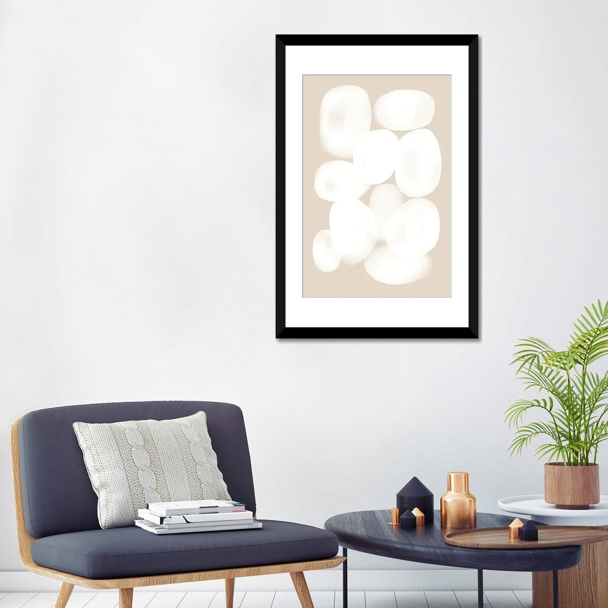 iCanvas "Beige White Circle" by Nikki