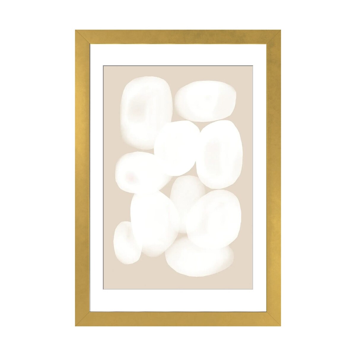 iCanvas "Beige White Circle" by Nikki