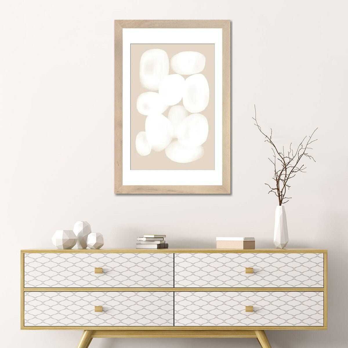 iCanvas "Beige White Circle" by Nikki