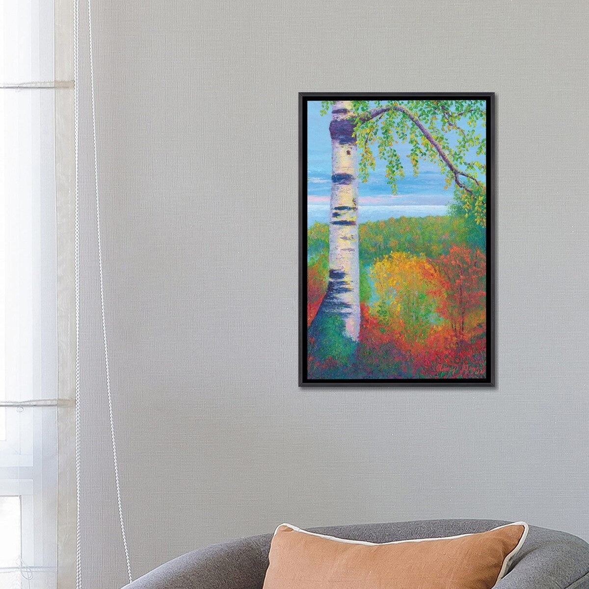 iCanvas "Birch At Gitche Gumee" by Nancy Gregg Framed