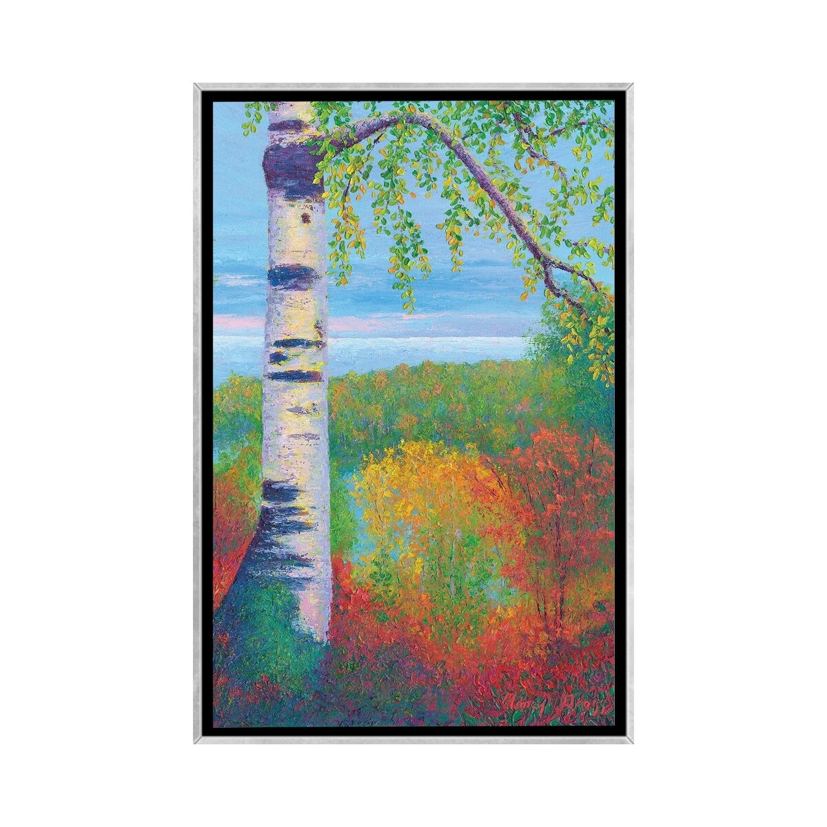 iCanvas "Birch At Gitche Gumee" by Nancy Gregg Framed