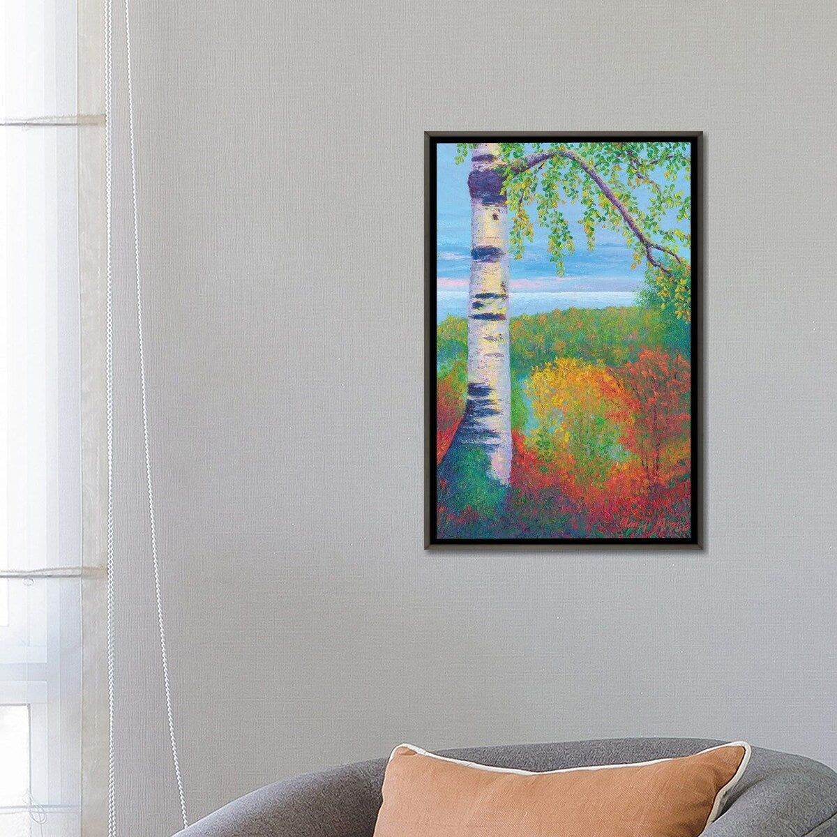 iCanvas "Birch At Gitche Gumee" by Nancy Gregg Framed