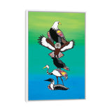 iCanvas "Bird Clans Totem" by Sam Zimmerman Framed Canvas Print