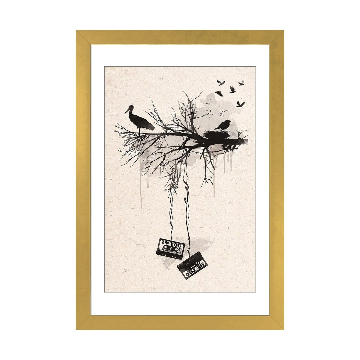 iCanvas "Birds And Tapes" by 2Toastdesign