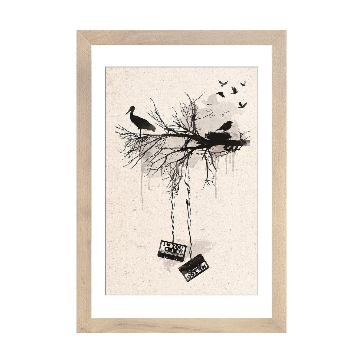 iCanvas "Birds And Tapes" by 2Toastdesign