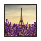 iCanvas "Blooming Lavender Against Of Paris" by Ievgeniia Bidiuk Framed