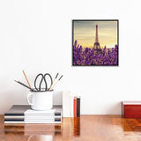 iCanvas "Blooming Lavender Against Of Paris" by Ievgeniia Bidiuk Framed