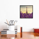 iCanvas "Blooming Lavender Against Of Paris" by Ievgeniia Bidiuk Framed