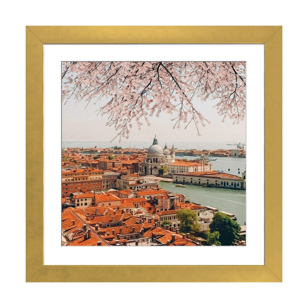 iCanvas "Blooming Sakura Over Venice" by Ievgeniia Bidiuk