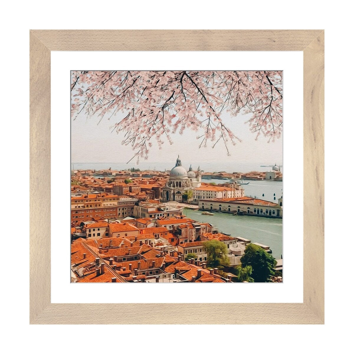 iCanvas "Blooming Sakura Over Venice" by Ievgeniia Bidiuk
