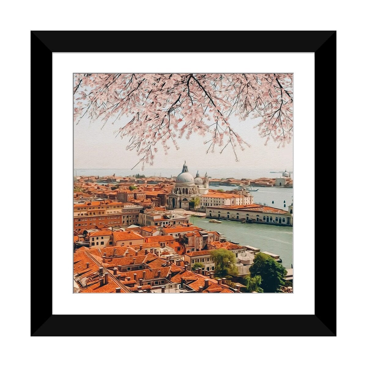 iCanvas "Blooming Sakura Over Venice" by Ievgeniia Bidiuk