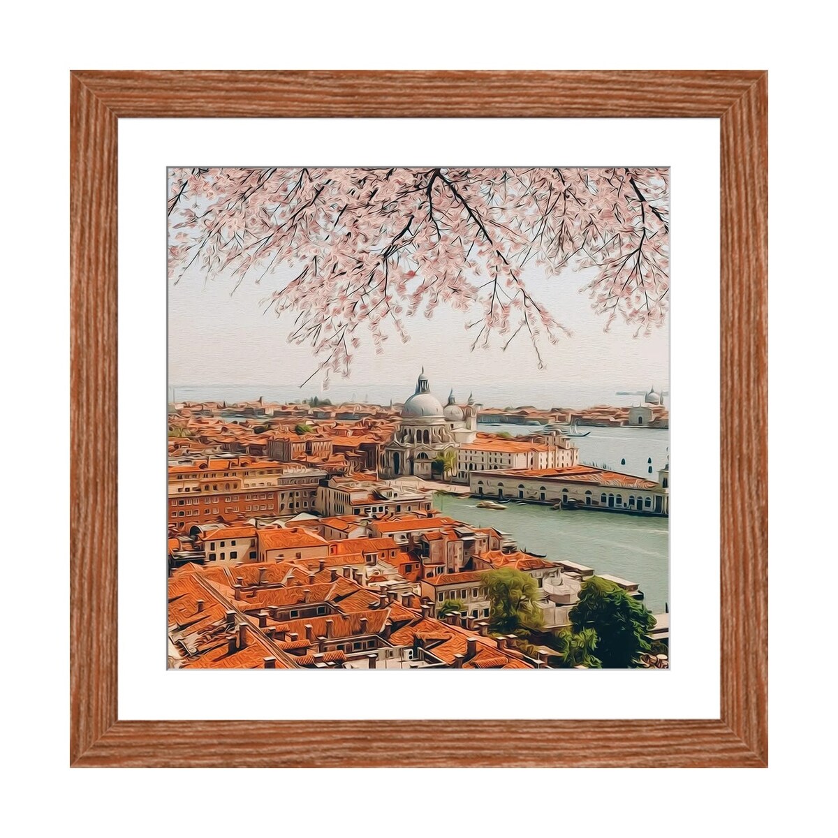 iCanvas "Blooming Sakura Over Venice" by Ievgeniia Bidiuk