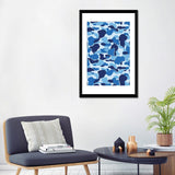 iCanvas "Blue Camo" by avesix