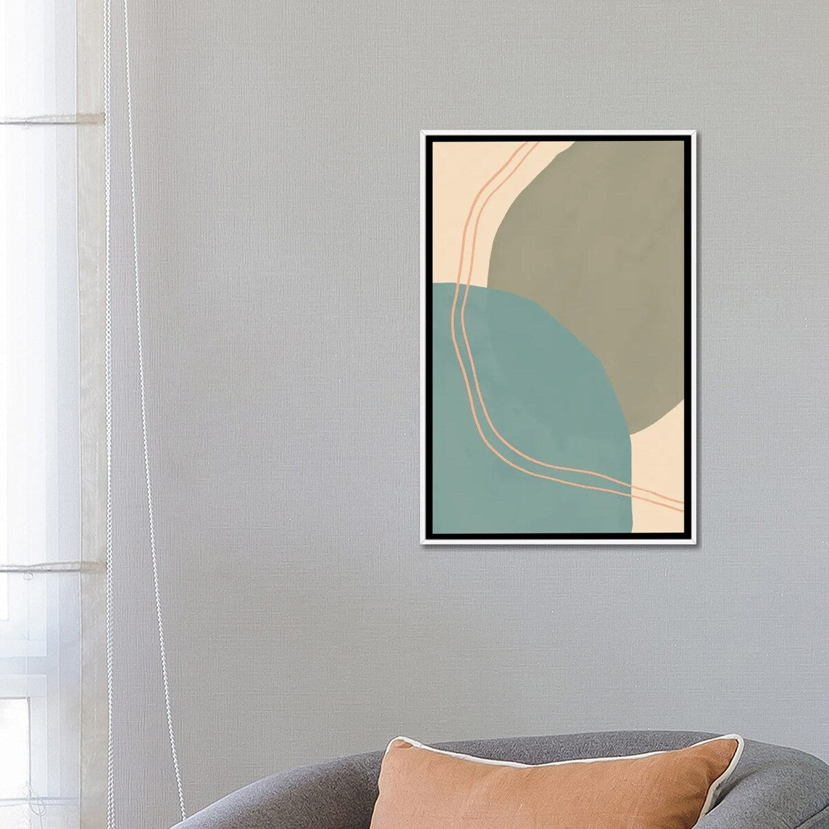iCanvas "Blue Green Abstract" by Morgan Harper Nichols Framed