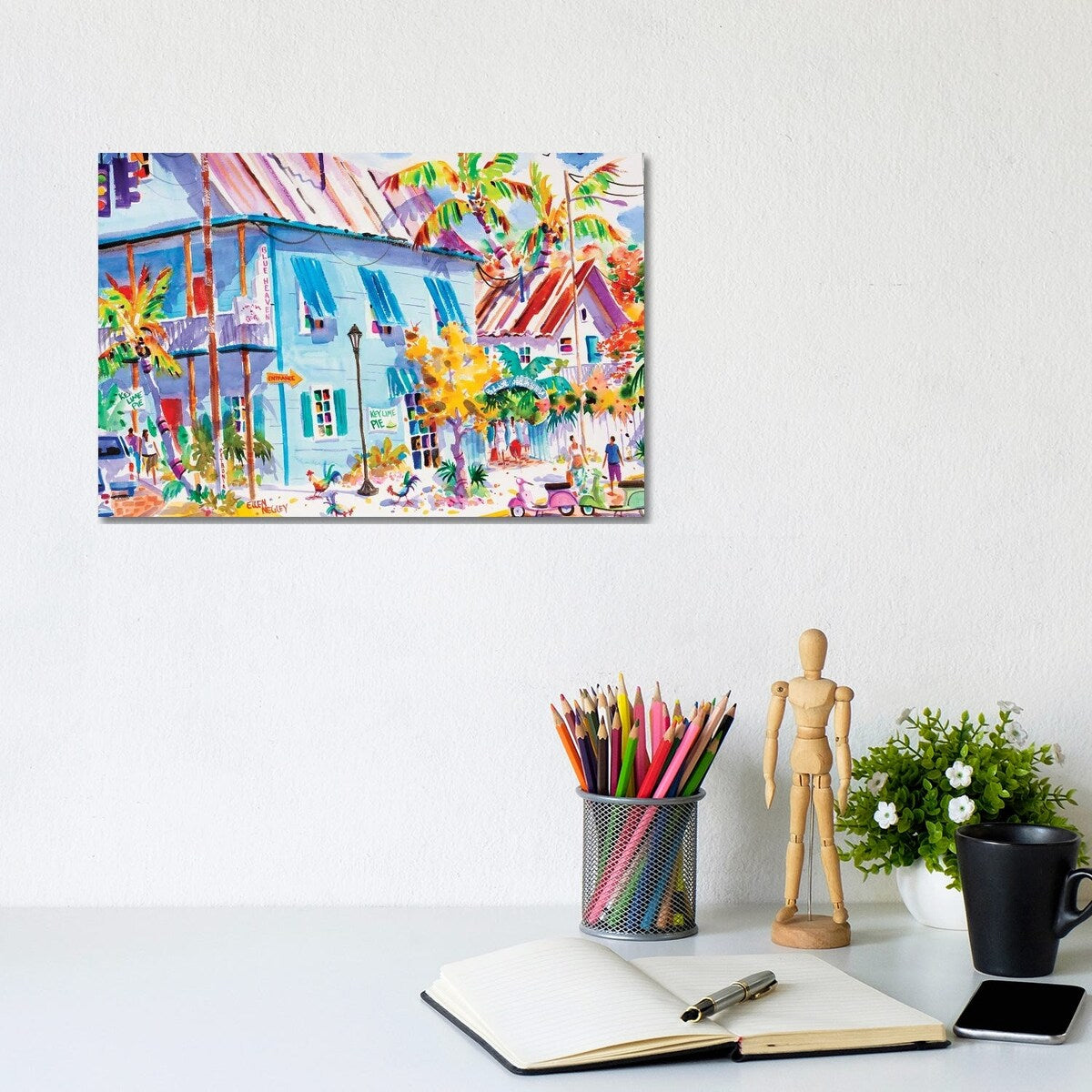 iCanvas "Blue Heaven" by Ellen Negley Canvas Print