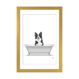 iCanvas "Border Collie Dog In Bathtub" by Printable Lisa's Pets