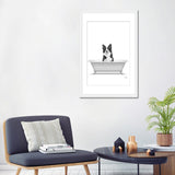 iCanvas "Border Collie Dog In Bathtub" by Printable Lisa's Pets