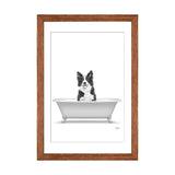 iCanvas "Border Collie Dog In Bathtub" by Printable Lisa's Pets