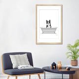 iCanvas "Border Collie Dog In Bathtub" by Printable Lisa's Pets