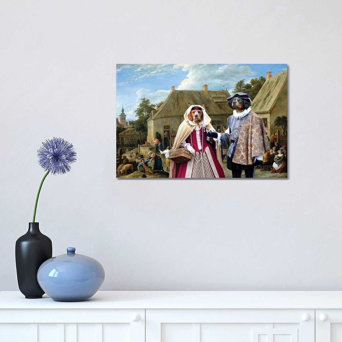iCanvas "Brittany Spaniel Village Celebrity's" by Nobility Dogs Canvas Print