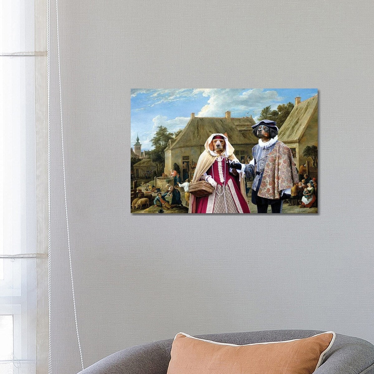 iCanvas "Brittany Spaniel Village Celebrity's" by Nobility Dogs Canvas Print