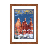 iCanvas "Bryce Canyon National Park (Three Hoodoos In Winter)" by Lantern Press