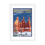 iCanvas "Bryce Canyon National Park (Three Hoodoos In Winter)" by Lantern Press
