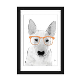 iCanvas "Bullterrier With Orange Glasses" by Printable Lisa's Pets
