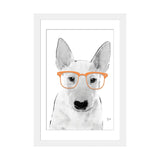 iCanvas "Bullterrier With Orange Glasses" by Printable Lisa's Pets