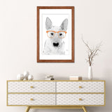 iCanvas "Bullterrier With Orange Glasses" by Printable Lisa's Pets