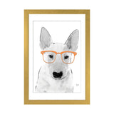 iCanvas "Bullterrier With Orange Glasses" by Printable Lisa's Pets