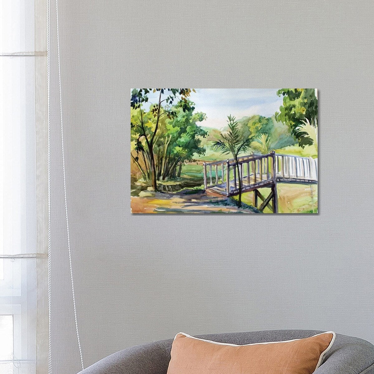 iCanvas "Burma Yangon Bridge" by CountessArt Canvas Print