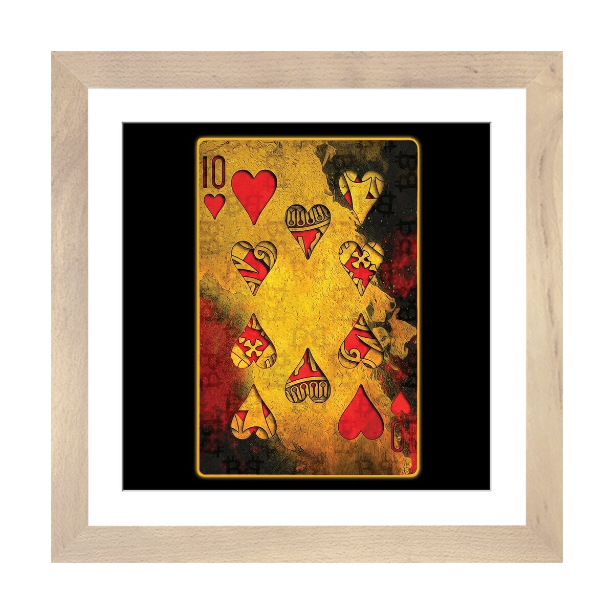 iCanvas "Burning Hearts (Ten)" by Jesse Johnson