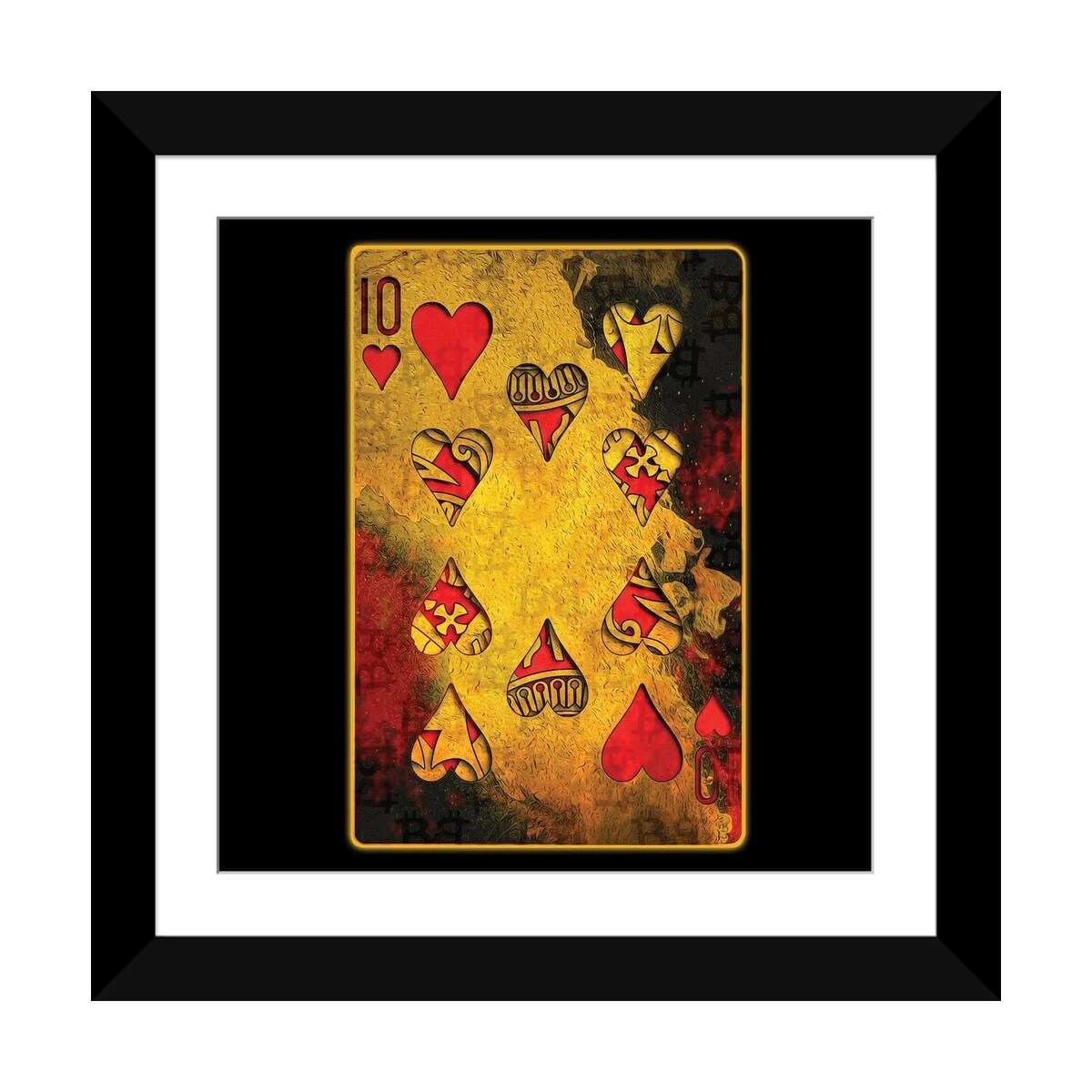 iCanvas "Burning Hearts (Ten)" by Jesse Johnson