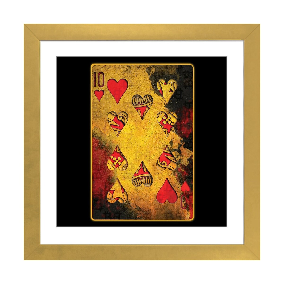 iCanvas "Burning Hearts (Ten)" by Jesse Johnson