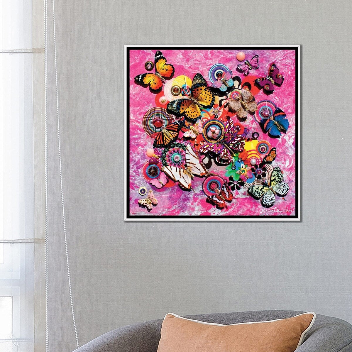 iCanvas "Butterfly Magic" by Robert Swedroe Framed Canvas Print