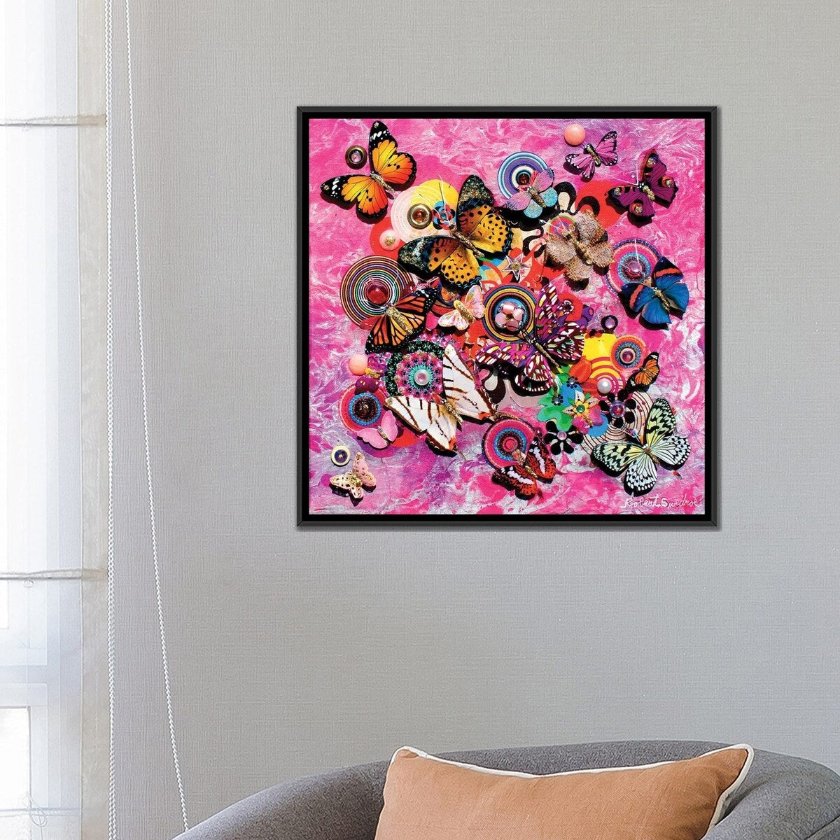 iCanvas "Butterfly Magic" by Robert Swedroe Framed Canvas Print