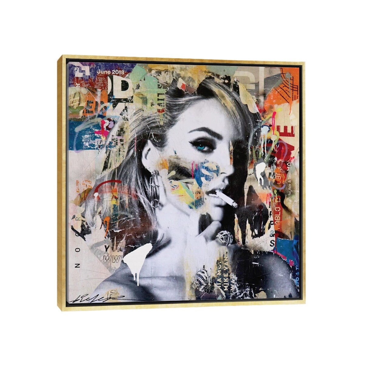 iCanvas "Candice Swanepoel" by Michiel Folkers Framed Canvas Print