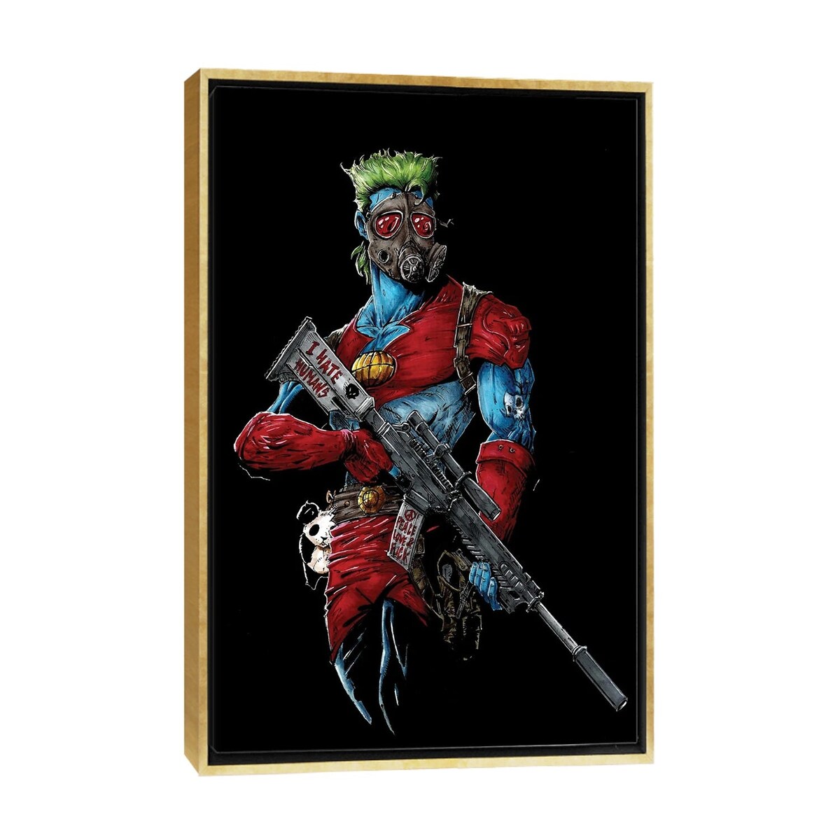 iCanvas "Capitain Planet Ecoterrorist" by Marcelo Ventura Framed Canvas Print