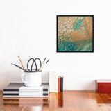 iCanvas "Caramel Teal Mesh" by Ocllo Mason Framed
